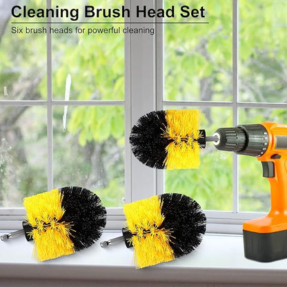 Remerry Drill Brush Nylon Drill Brush Attachment Electric Power Scrubber Scrub Attachment Multi Purpose Cleaning Supplies for Bathroom Surfaces Tub Grout Shower Kitchen Tile Auto Car