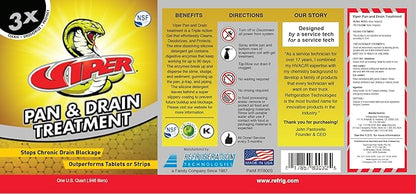 Refrigeration Technologies Viper Pan & Drain Treatment 1 Qt, Yellow RT800S (1)