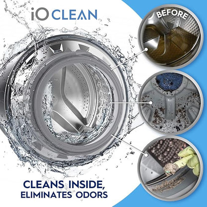 Washing Machine Cleaner Descaler Tablets, 24 Count (1 Year Supply) – Deep Clean Washer Cleaner Tablets for HE Front Load & Top Load – Unscented Washing Machine Descaler for Odor Control