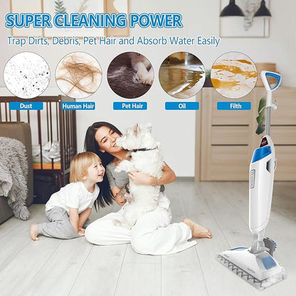 8 Pack Steam Mop Pads for Bissell Powerfresh Steam Mop 1940 1440 1544 1806 2075 Series, Model 19402 19404 19408 19409 1940A 1940F 1940Q 1940T 1940W B0006 B0017, Microfiber Washable, Reusable