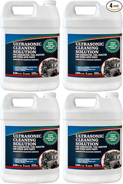 NORTHWEST ENTERPRISES Ultrasonic Cleaner Solution for Carburetors and Engine Parts. Concentrated Washing Compound for use in Ultrasonic Machines and Immersion Washers - Automotive Fluid (4 Gallons)