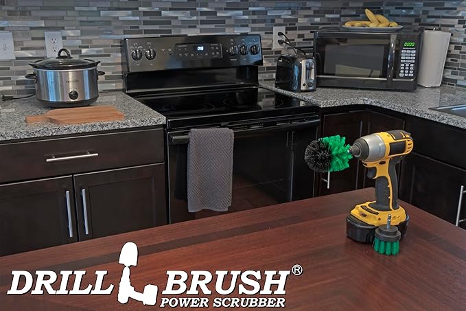 Household Cleaner Kitchen Accessories - Kitchen Cleaning Supplies - Stovetop Scrub Brushes - Oven Scrubbing Tools - Griddle Cleaner Brush - Cast Iron Skillet Scrubber - Pots and Pans Cleaning Brushes