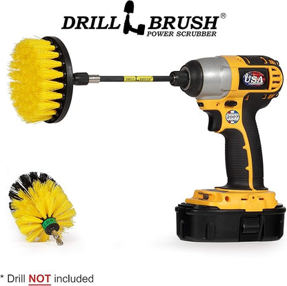 Bathroom Accessories - Cleaning Supplies - Drill Brush - Grout Cleaner - Shower Cleaner - Scrub Brush for Shower - Tile Cleaning Brush - Bathroom Cleaning Tools - Drill Brush Attachment Set - Bathtub