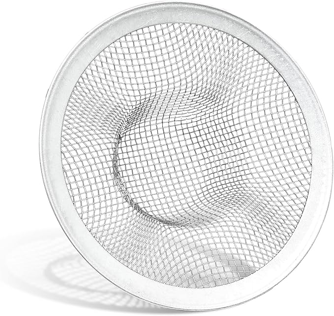 Piutouyar 2 Pack Stainless Steel Kitchen Sink Strainer, 3.5 Inch Diameter Mesh Basket Large Round Filter Kitchen Drain Strainer Food Catcher for Bathroom Bathtub Wash Basin Garbage