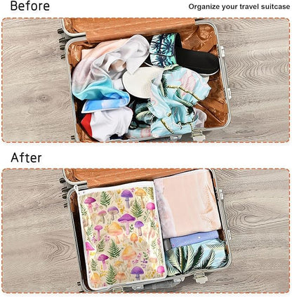 Mesh Laundry Bags Lingerie Bags for Washing Delicates 2 PCS Durable Wash Bag with Zipper Small and Medium Washable Mushroom Colorful Pattern