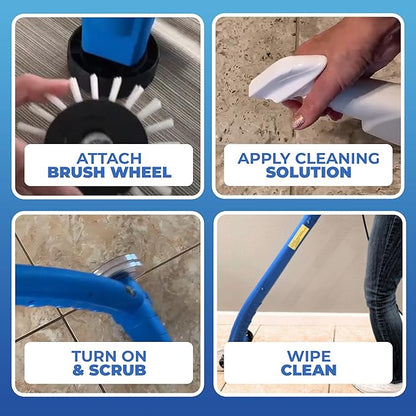 Grout Groovy! Replacement Brush Wheels 3-Pack – Nylon Cleaning Brush Heads Machines, Indoor Cleaner Tool for Tile, Bathroom, Kitchen Floors, Easy Scrubbing Solution