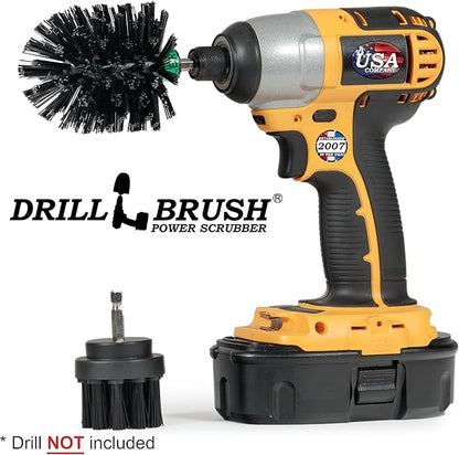 Industrial Ultra Stiff Nylon Brush - BBQ Grill Cleaning Supplies - Rust and Hard Water Stain Removal for Concrete, Brick and Morter, Deck, Grate, Griddle, Metal, Pellet Smoker, Fireplace, and Furnace