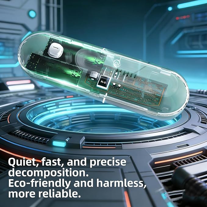 Rechargeable Odor Eliminator for Fridge, Compact Cordless Deodorizer Keeps Food Fresher, No Filter Replacement, USB Charging for Kitchen, Freezer & Food Storage