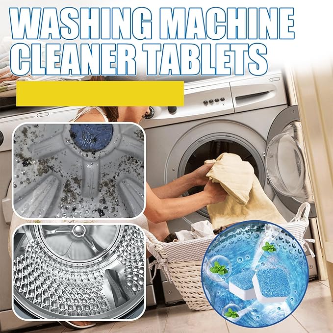 Oxygen Washing Machine Cleaner Tablets,Washing Machine Cleaner,Deep Clean, Remove Buildup & Odors, Suitable For All Types Of Washing Machines (1PC)
