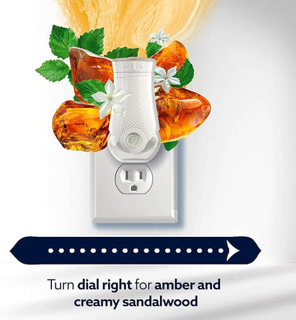 Glade PlugIns Refills with CustomScent Technology, Leather & Golden Amber, 5 Refills