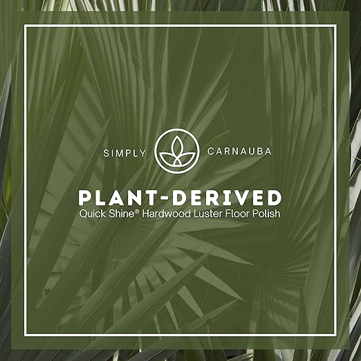 Quick Shine Hardwood Floor Luster-Polish 27oz | Plant-Derived w/Carnauba | Safer Choice, No PFAS, pH Neutral | Ready to Use Formula w/Anti-Slip Technology | Simply Squirt & Spread | Made in USA