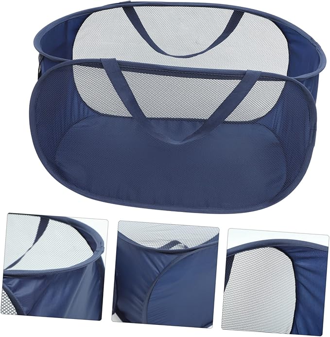 Cabilock Large Foldable Laundry Hamper Basket with Handles Collapsible Mesh Clothes Storage Bin for Bedroom Bathroom Nursery and Laundry Smooth Surface Portable Organizer for Clothes