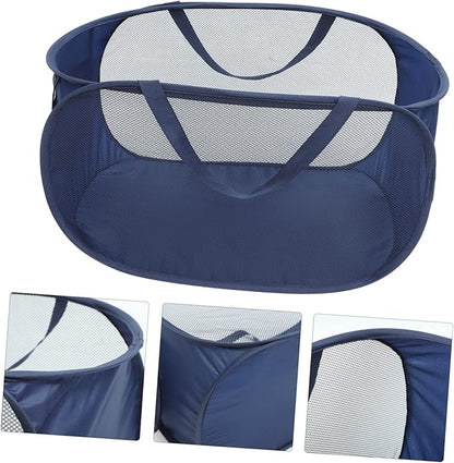 Cabilock Large Foldable Laundry Hamper Basket with Handles Collapsible Mesh Clothes Storage Bin for Bedroom Bathroom Nursery and Laundry Smooth Surface Portable Organizer for Clothes
