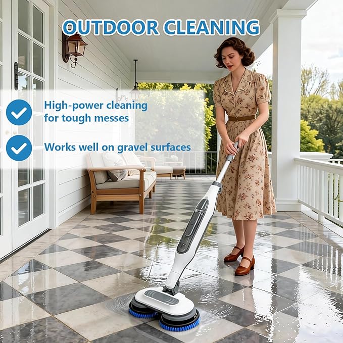 4 Pack S7001 Upgraded Steam Mop Replacement Brush Pads, Compatible with Shark S8201/S8001/S7201/S7000 Series Steam and Scrub Mop, Nylon Bristle for Polishing Hard Floors (2 Blue, 2 Gray)