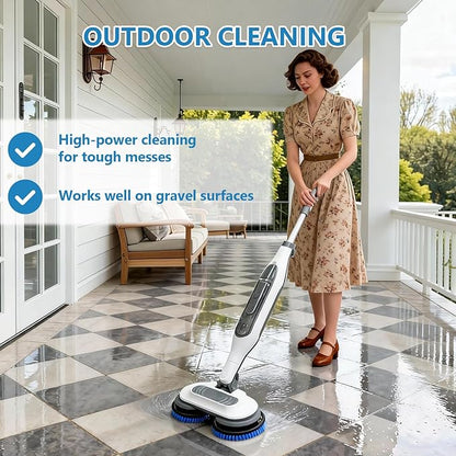 4 Pack S7001 Upgraded Steam Mop Replacement Brush Pads, Compatible with Shark S8201/S8001/S7201/S7000 Series Steam and Scrub Mop, Nylon Bristle for Polishing Hard Floors (2 Blue, 2 Gray)