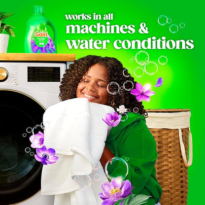 Gain Liquid Laundry Detergent, Now with Odor Defense, Moonlight Breeze Scent, 132 fl oz, 100 Loads (Packaging May Vary)