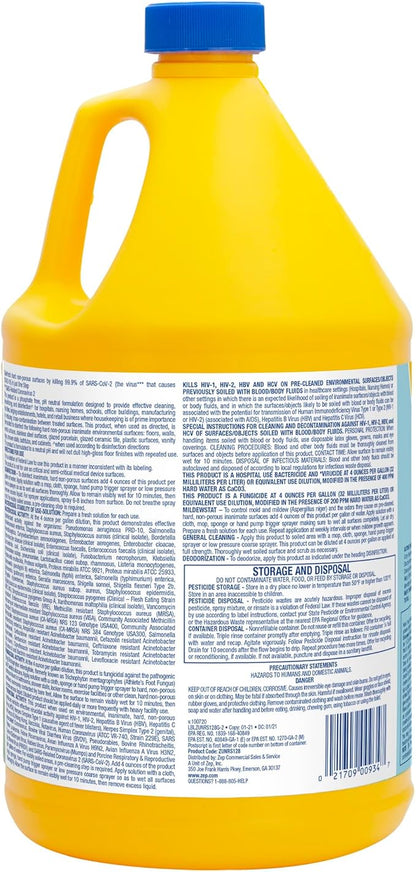 Zep No Rinse Floor Disinfectant, Blue (ZUNRS128)