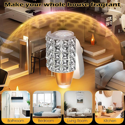 Hohean Wall Fragrance Plug in with Night Light, Compatible with Bath & Body Works WallFlower Fragrance, Wall Plug Fragrances Oil Diffuse with Nightlight for Home, Office(2 Pack,Square)