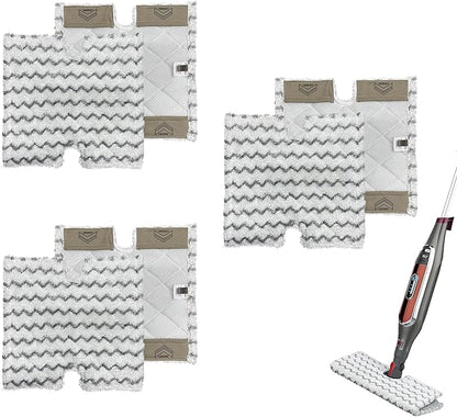 6 Pack Steam Mop Pads for Shark Lift-Away Pro Genius S3973, S3973D, S3973WM, S5002Q, S5003A, S5003D, S5004, S6001W, S6002, S6002C, S6003D, S6003W Touch-Free Dirt Grip Washable Replacement Mop Pads