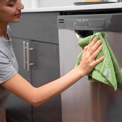 Multi-Color- The Amazing Eco Cloth That Cleans Virtually Any Surface with Only Water. No More Paper Towels Or Toxic Chemicals. 4-Pack (14x14, Multi-Color Pack)