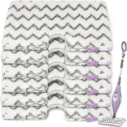 Steam Mop Replacement Pads for Shark S3500 Series S3501 S3601 S3550 S3801 S3901 SE450 S3601D S3901D S2901 S2902 Microfiber Steam Pocket Mop Pads Washable, 6 Pack