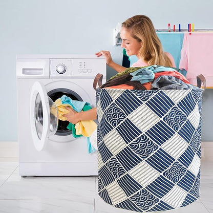 Collapsible Laundry Basket in Bedroom Waterproof Laundry Hamper in Bathroom Large Laundry Bag in College Dormitory Cloakroom Livingroom Nursery Toy Bin (Laundry Hamper-Bathroom-001)