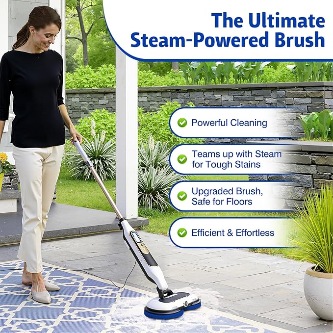 2 Pack Upgraded Steam Mop Replacement Brush Heads for Shark Steam Mop Pads - Deep Cleaning & Scratch-Free for Hardwood & Tile Floors - Compatible with S7000, S7001, S8201, S7201, S8001 Series