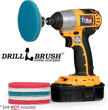 All Purpose Scrub Pads - Six Pack of Cleaning Pads - Bathroom Cleaner - Auto Detailing - Stove Top - Drill Accessories Pads for Deep Clean - Shower Scrubber - Glass Cleaner - Tub Stain Remover