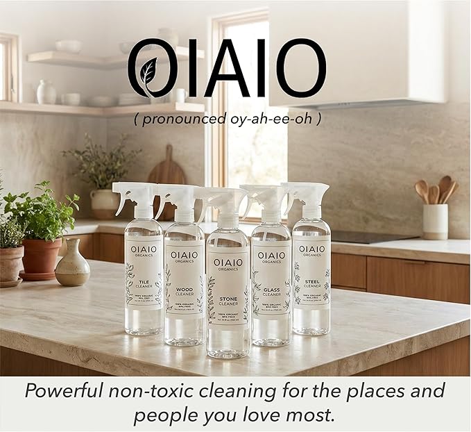 Non-Toxic Glass Cleaner - 100% Natural Organic Ingredients that Truly Perform - 24oz - Light Coconut & Bergamot Scent