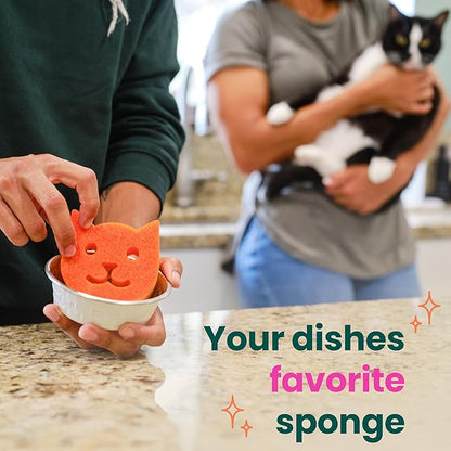 Scotch-Brite Purrfectly Clean Non-Scratch Scrub Sponge, Two- Sided, Limited Edition, 1 Sponge