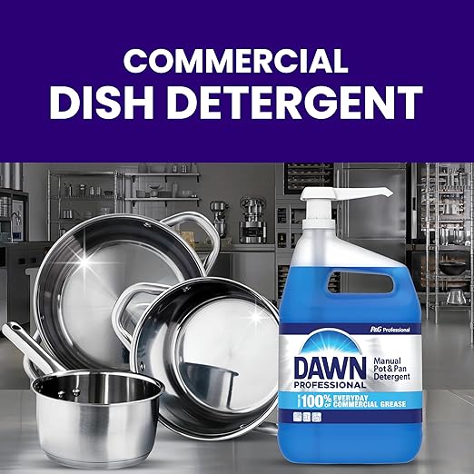 Dawn PRO Manual Pot and Pan Detergent, Dish Soap Liquid for Dishwashing by Hand, Bulk Concentrate for Commercial Use, 1 gal (Case of 2)