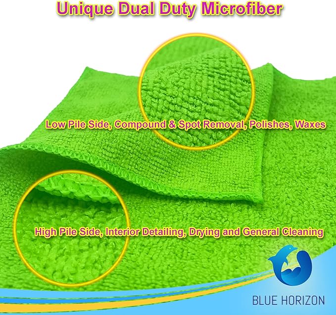 Assorted Color Microfiber Towels - 36-Pack, Dual-Sided Ultra Soft Plush Washcloth, Professional Grade Premium Microfiber Detailing Cleaning Cloths, Car, Household and Commercial (Mix Color, 16" x 16")