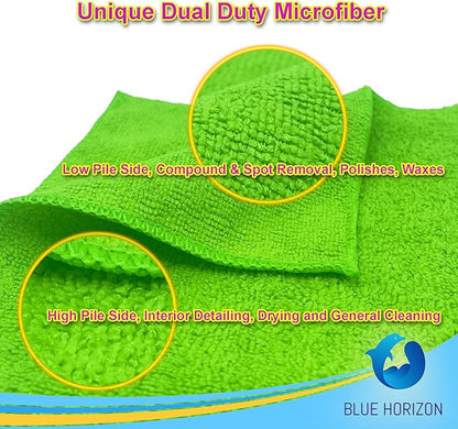 Assorted Color Microfiber Towels - 36-Pack, Dual-Sided Ultra Soft Plush Washcloth, Professional Grade Premium Microfiber Detailing Cleaning Cloths, Car, Household and Commercial (Mix Color, 16" x 16")