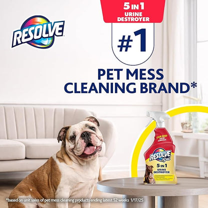 Resolve Pet Specialist Urine Destroyer Carpet Cleaner Spray – Urine Eliminator for Pet Stains & Odors Up to 7 Days Old, 22oz