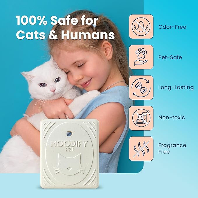 MoodifyPet Cat Litter Odor Eliminator | 30-Day Non-Toxic, Fragrance-Free Pet Odor Absorber | Safe for Cats, Kids & Homes | Advanced Tech Neutralizes Odors Naturally