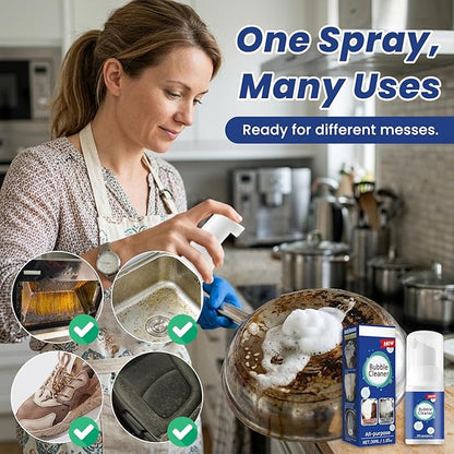 Foaming Heavy Oil Stain Remover,Rinse-Free Foam Cleaner Spray for Kitchen Grease,Multi Surface All Purpose Cleaner for Stovetops,Countertops,Range Hoods,Sinks and More (30ml/1oz,1 pc)