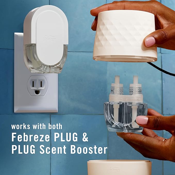 Starter Kit, Oil Diffuser, Air Freshener Plug in, Continuous Scent Device + 1 Refresh & Energize Refill