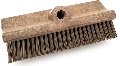 SPARTA 40423EC01 Plastic Floor Scrub Brush, Wall Brush, Equipment Brush With Nonabsorbent Bristles For Industrial Kitchens, Hospitals, Commercial Cleaning, 10 Inches, Brown
