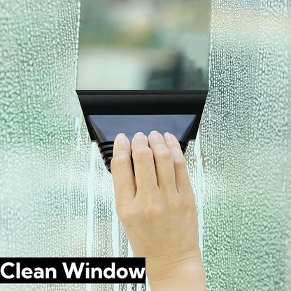 Small Wiper with 2 & 5IN Rubber Blades, Streak-Free Glass Squeegee for Window, Shower, Mirror, Car Tint Squeegee for Window Film Application