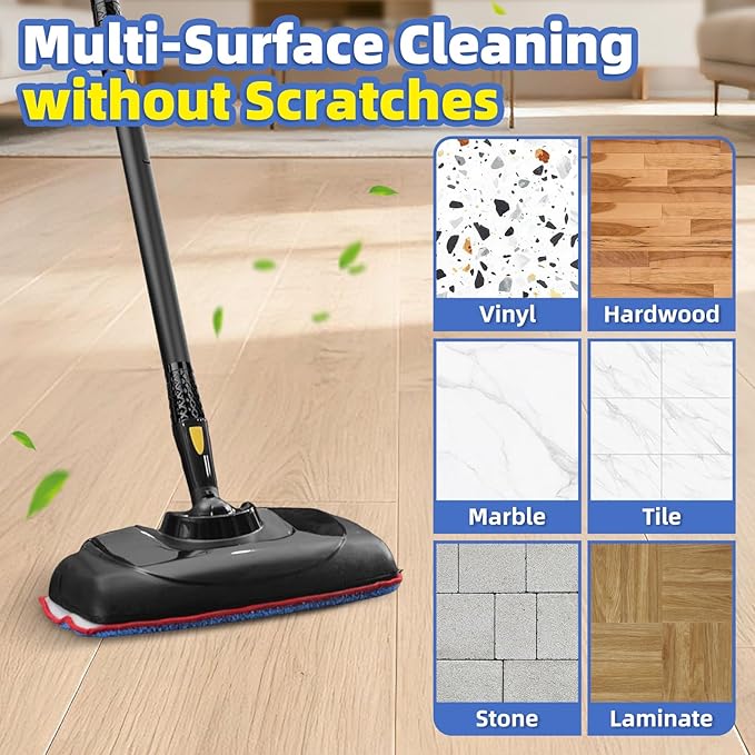 LOVECO 6 Pack Replacement Microfiber Mop Pad Compatible with Steam Cleaner McCulloch MC1385, MC1375, MC1270, Reusable & Machine Washable Steam Cleaner Accessories Model: A1375-100/A1375-101 (3+3)
