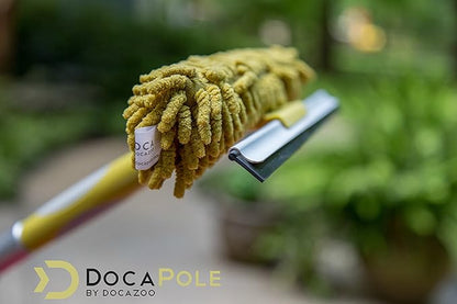DOCA Telescoping Pole Attachment - Extension Pole for Cleaning, Feather Duster, Window Washing Kit, Paint Roller, Window Squeegee - High Reach Extendable Kit for Indoor & Outdoor - Squeegee Scrubber