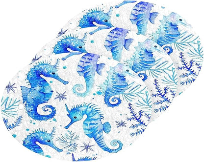 Seahorse Kitchen Scrub Sponges, Pop-up Kitchen Cleaning Sponges Reusable Dish Washing Sponges for Bathroom Household Cleaning 3 Pack - Non Scratch Scrubber