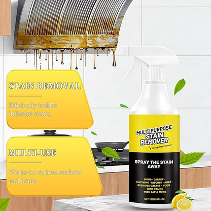 Multi-Purpose Stain Remover, A Powerful Cleaner, Kitchen Multi-Purpose Foam Cleaner Spray For Kitchens Floors Toilets And Cars (120ml)
