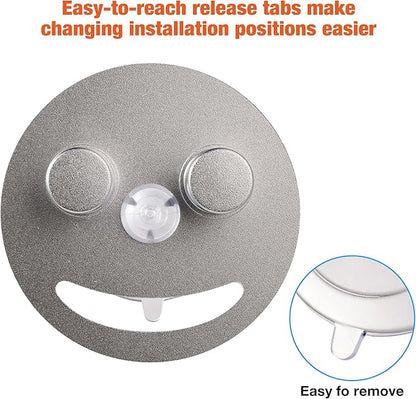 Smiley face sponge holder, kitchen Sink Caddy Organizer with Suction cup,Made of rust-proof aluminum that never rusts for Mommy & Daddy Sponges silvery (2-Pack）