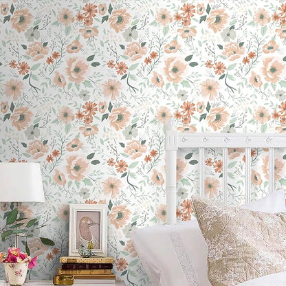 Heroad Brand 16.1"x196" Boho Floral Peel and Stick Wallpaper Retro Flower Contact Paper for Cabinets Waterproof Removable Self Adhesive Drawer Liner Decoration Wall Paper for Walls