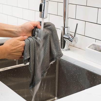 Now Designs Ripple Kitchen Dishcloth, Set of 6, London Grey - A02763aa