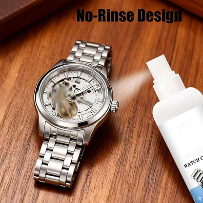 Watch Strap Maintenance Cleaner Spray,Watch Scratch Remover,Quick Jewelry Cleaning Spray,Watch Strap Liquid Suitable for Various Materials (1, 2pcs)