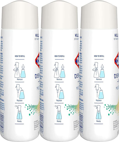 Clorox Disinfecting Mist, Lemongrass Mandarin, Household Essentials, 3 Refills, 16 Fl Oz Each