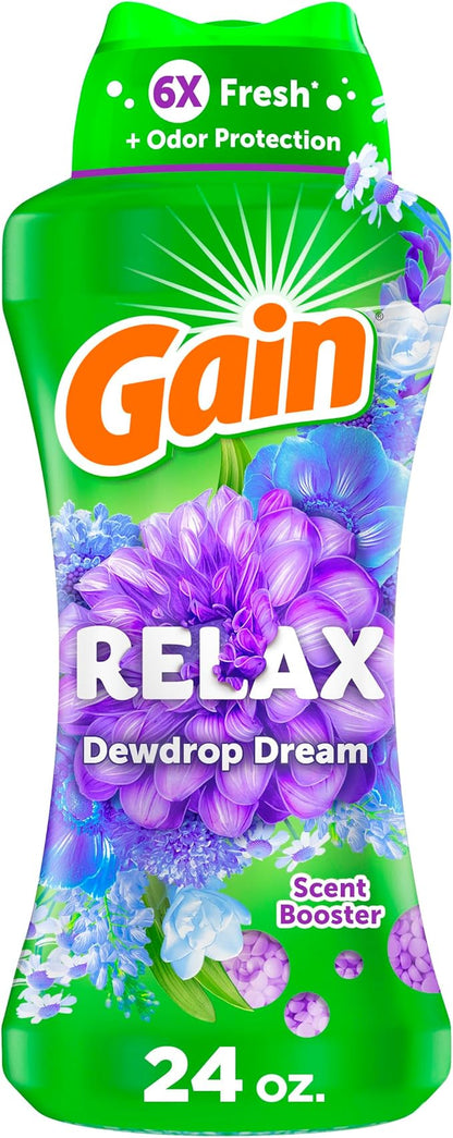 Gain In-Wash Laundry Scent Booster Beads, Relax, 24 oz
