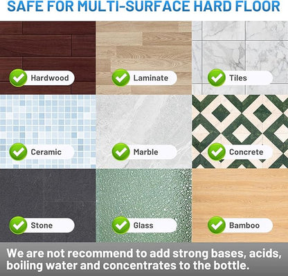 Microfiber Hardwood Floor Mop - Wet Dry Spray Mop with 4 Washable Pads for Tile Wood Laminate Vinyl Marble Home Kitchen - 500+ ML Refillable Bottle Dark Blue